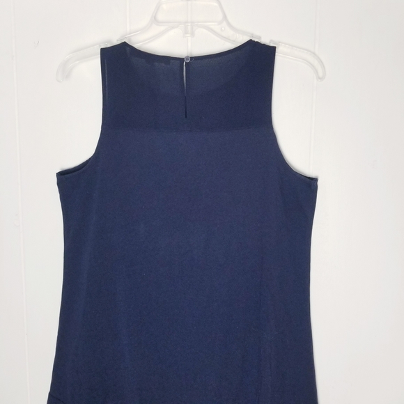 Loft Lace Detail Sleeveless Flounce Hem Dress Women Size Small - Picture 11 of 16